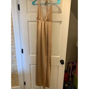 Full length maxi dress.